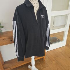 Adidas black oversized sweatshirt