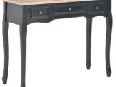 Dressing Console Table with 3 Drawers Black