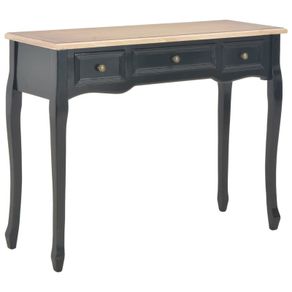 Dressing Console Table with 3 Drawers Black