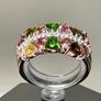 Sterling silver 925 ring with natural Multi-Tourmaline & Natural Zircon. With certificate Image 5