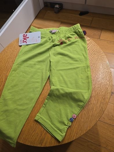 girls leggings green age 6
