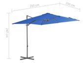 Cantilever Umbrella with Steel Pole Azure Blue 250x250 cm