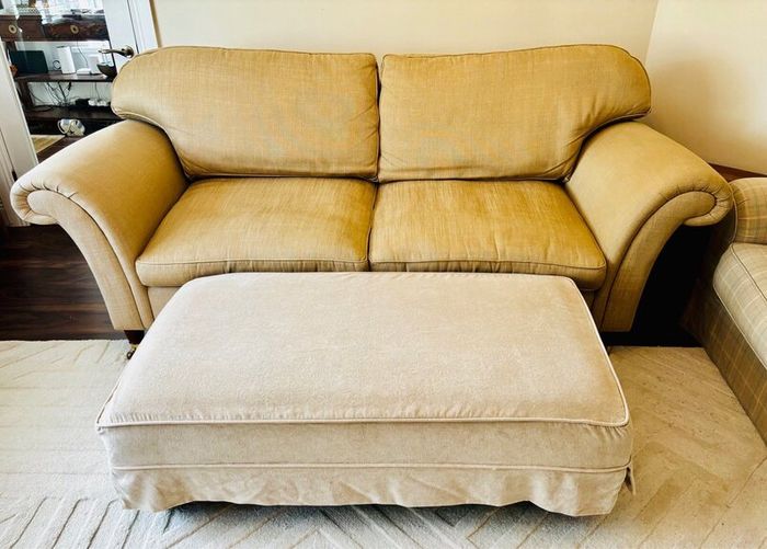Laura Ashley 3 seater sofa and Tetrad ottoman