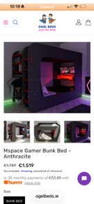Mspace Gaming bed for sale