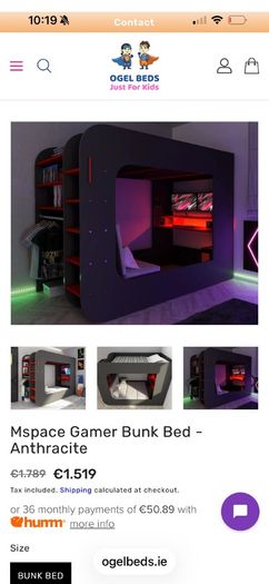 Mspace Gaming bed for sale
