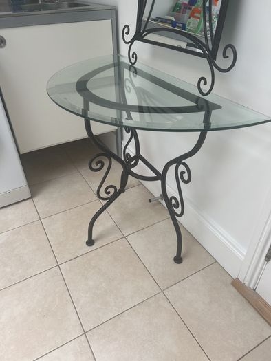 Cast Iron Alfrank console table and mirror