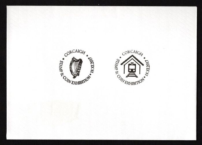 2017 Ireland Cork Coin and stamp Exhibition cancels ?proof on plain cover