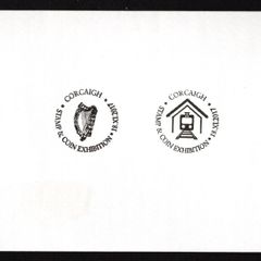 2017 Ireland Cork Coin and stamp Exhibition cancels ?proof on plain cover