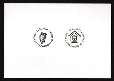 2017 Ireland Cork Coin and stamp Exhibition cancels ?proof on plain cover