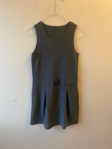 Dunnes grey pinafore (as new) age 11-12