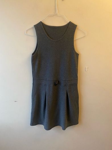 Dunnes grey pinafore (as new) age 11-12