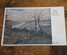 Vintage Postcard Karl Ludwig Prinz - "View from Leopoldsberg", Vienna, Austria - free standard postage