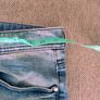 River Island distressed denim cotton jeans 34 inch waist elasticated and 29 inch leg see last two photos for exact measurements FREE STANDARD POSTAGE INCLUDED Image 7