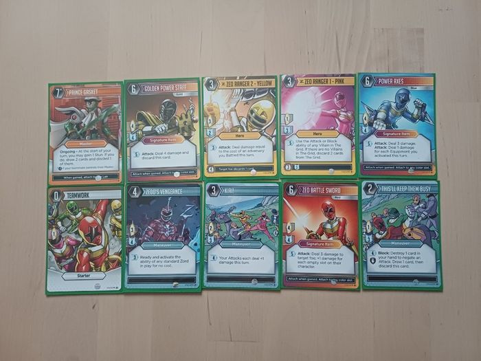 Power Rangers Zeo Deck Building Card Game 2021