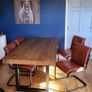 Dining Table and 4 Real Leather Chairs Image 3