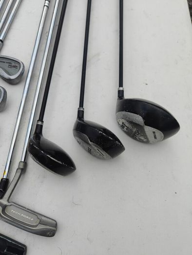 golf clubs trolley and bag