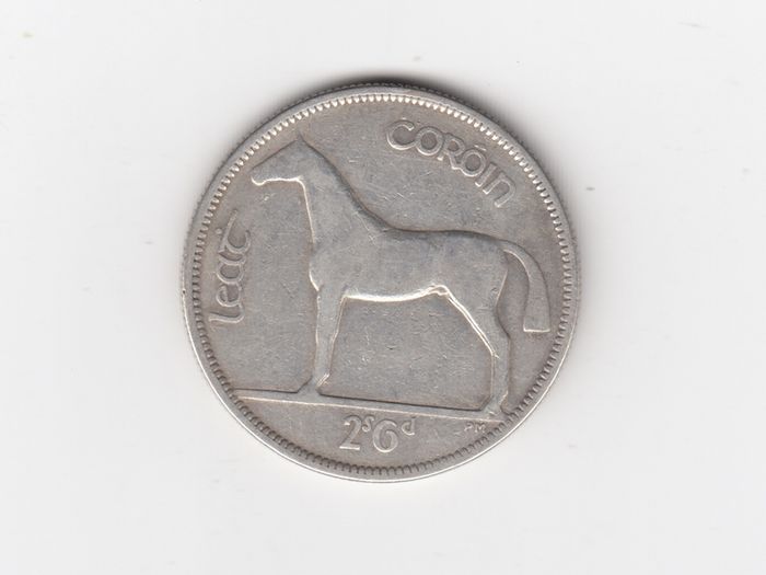Ireland, 1934, saorstat eireann, Half Crown, 2/6, 75% Silver Coins (No: 437)