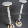 Large Painted & Parcel Gilt Carved Wooden Columns Image 3