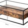 New Industrial Design Tempered Glass Coffee Table - FREE P&P Image 4
