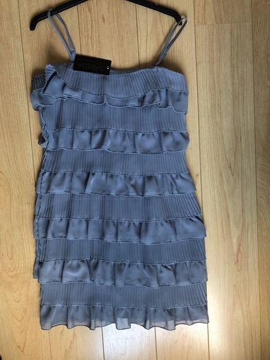 Grey Ruffle Dress BNWT