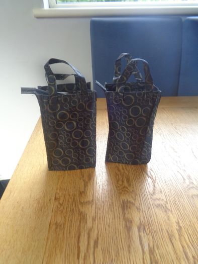 Black & Gold Woven Storage/Gift Bags x 2 for Sale