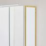 Mirror cabinet Gold bathroom with lighting, bathroom cabinet, integrated cable, bathroom cabinet, wall cabinet, height-adjustable shelf, 3 doors, modern Image 3