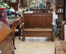 Antique French Oak Hall Bench / Settle