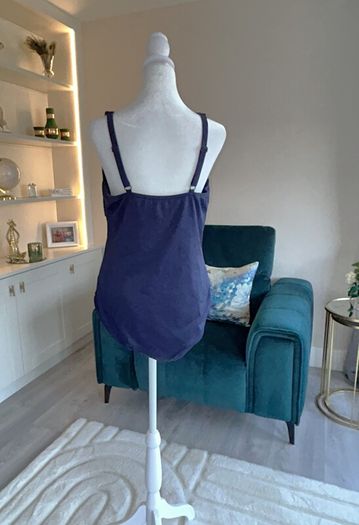 Ladies Navy & White Swimsuit from TU  Size UK 18 / EU 46