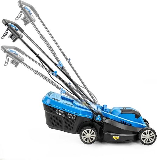 1300W Electric Lawn Mower  33cm Lightweight Corded Lawnmower, 30L Grass Box, Foldable Handle, 3 Cutting Heights, Ideal for Small Gardens