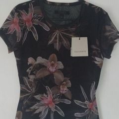 AllSaints Ellie mesh Tee NEW WITH TAGS
