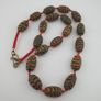 Antique Venetian Style Feather Desgin & Venetian WhiteHeart Glass Beads Necklace Image 6