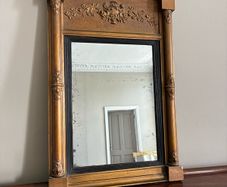 Small decorative gilt antique mirror