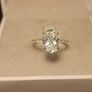 14ct Yellow Gold 3.23 carat Oval Brilliant Lab Diamond Ring Image 4