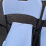White plastic Foldable Chair x 4 Image 3