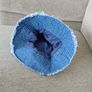 Denim Cotton bucket hat with frayed distressed rim 56cm size in very good condition FREE STANDARD POSTAGE INCLUDED Image 3