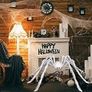 Halloween White Giant Spider, 150cm Hairy Spiders Halloween Realistic Large Fake Hairy Spider Props for Halloween Indoor Outdoor Decorations Image 3