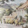 Original S.J. Bourne Framed Country Landscape Watercolor Print 39x32.2cm Image 9