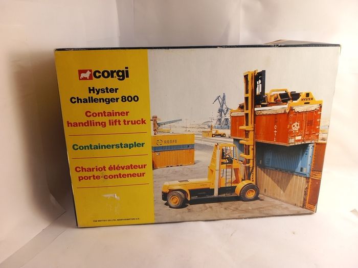 Corgi Corgi 1113 Hyster Challenger 800 Container Lifter & Container  Original packing immaculate condition great gift present play kids children toys  car machineries made in England