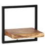 Wall Shelf Set 5 Pieces Solid Acacia Wood and Steel Image 2