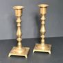 Vintage Brass Candlesticks Pair 16.5cm Classic Candle Holders Home Decor Image 3