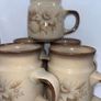 1980s Denby Pottery Mugs set of 5 Image 3