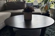 Black wooden coffee table