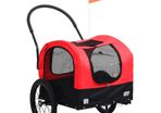 2-in-1 Pet Bike Trailer & Jogging Stroller Red and Black