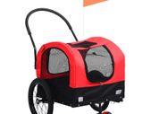 2-in-1 Pet Bike Trailer & Jogging Stroller Red and Black