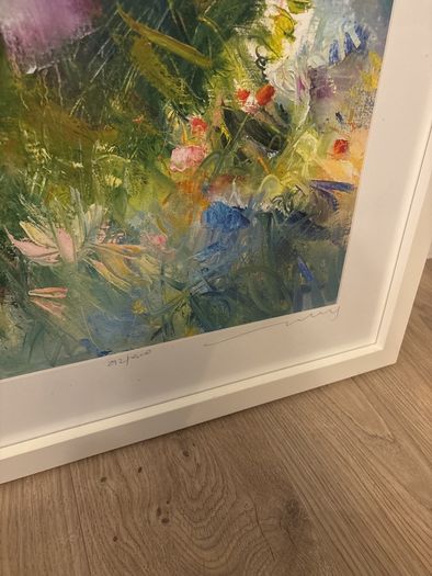 Vera Gaffney framed print - hand signed 30x 30 inch