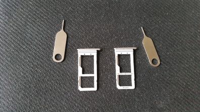 New - A Samsung Galaxy S7 Edge Dual Sim Card Holder - Silver.