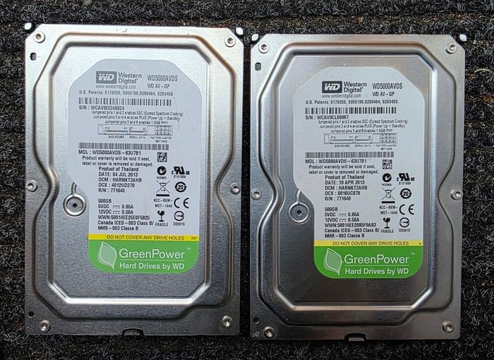 500gb hard drives...3.5 inch