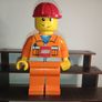 Lego City Torch Construction Worker Orange Night Light GOOD WORKING ORDER Image 3