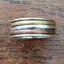 Fidget spinner ring 925 sterling silver with copper and brass and silver 10.5 grams below scrap silver price 7cm inner circumference in good used condition see photos FREE STANDARD POSTAGE INCLUDED Image 2