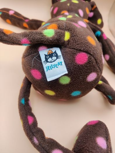 Jellycat Les Animals Le Dog Polka Dot Brown Rare & Retired Unusual Jellycat